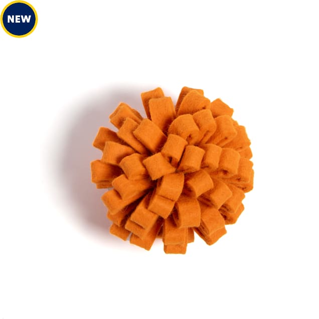 Jupiter Bright Orange Pom Ball Cat Toy, Small - Carousel image #1