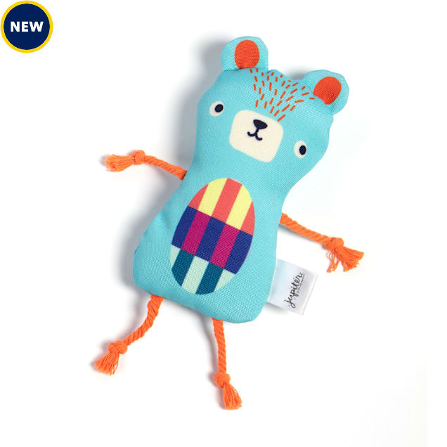 Jupiter Blue Cuddly Bear Plush Catnip Toy, Medium - Carousel image #1