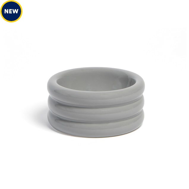 Jupiter High Gloss Cat Bowl, Grey, 0.93 Cup - Carousel image #1