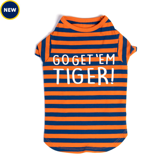 Jupiter Go Get Em Tiger Tee for Cats, Orange - Carousel image #1