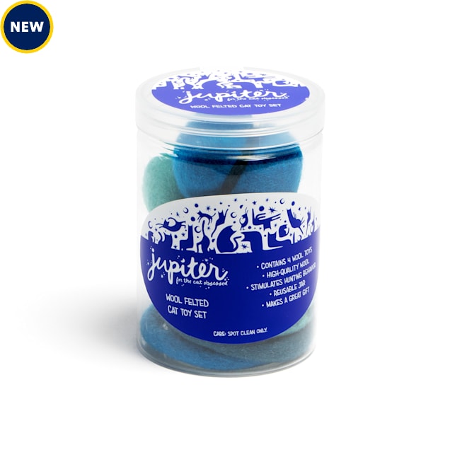 Jupiter Blues Heart-felt Cat Toy Set - Carousel image #1