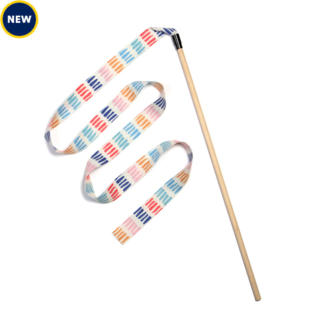 Jupiter Striped Ribbon Wand Cat Toy - Carousel image #1