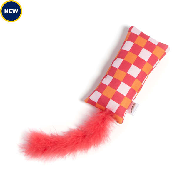 Jupiter Checker Feather Kicker Cat Toy - Carousel image #1