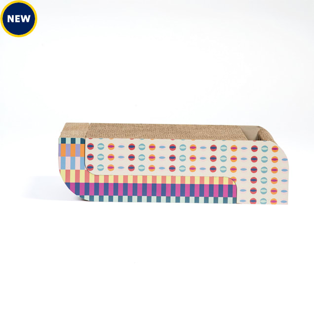 Jupiter Chic Scratcher with Ball Track for Cats, Multi-color, 5.04" H, Pack of 2 - Carousel image #1