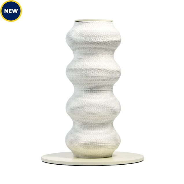 Jupiter Vibey Cat Scratch Post, White, 24" H - Carousel image #1