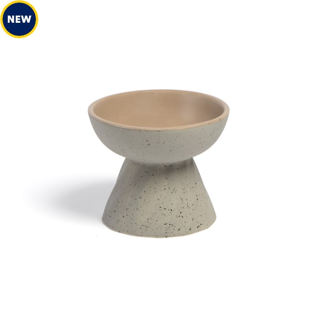 Jupiter Elevated Stone Cat Bowl, 0.85 Cup - Carousel image #1