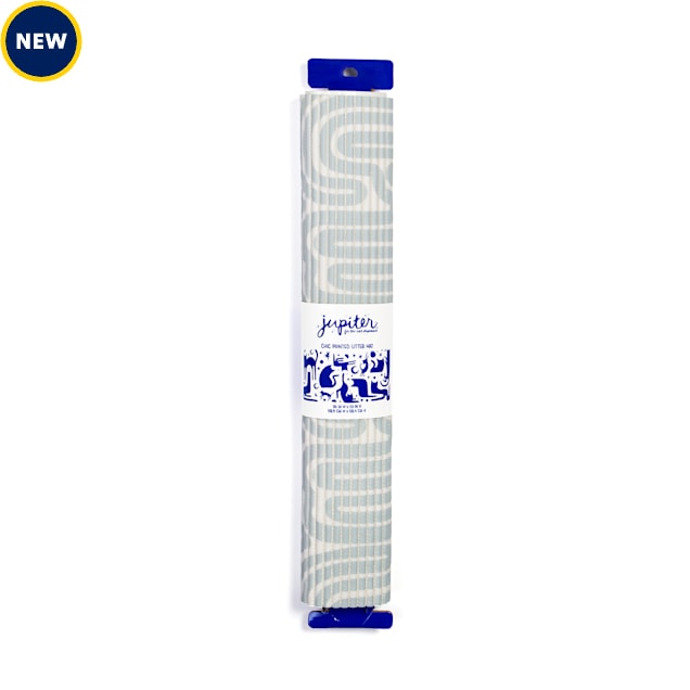 Jupiter Chic Printed Litter Mat, 34.92" L X 22.05" W X 0.16" H, Blue Maze - Carousel image #1
