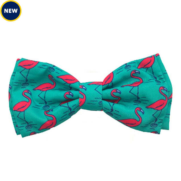 Huxley & Kent Bow Tie for Dogs and Cats, Flamingo, Small - Carousel image #1