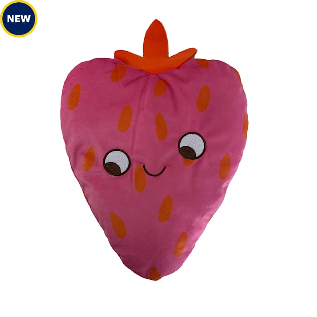 Bark-A-Boo Squishy Strawberry Dog Toy, Medium - Carousel image #1