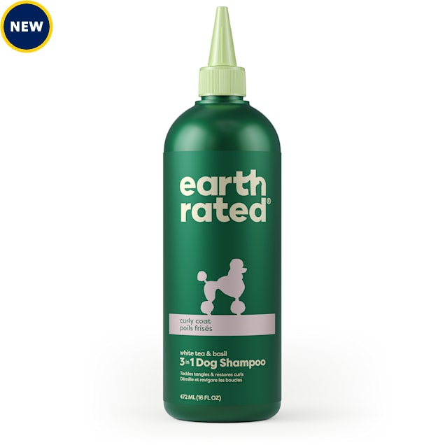 Earth Rated White Tea and Basil 3 in 1 Dog Shampoo for Curly Coat, 16 fl. oz. - Carousel image #1