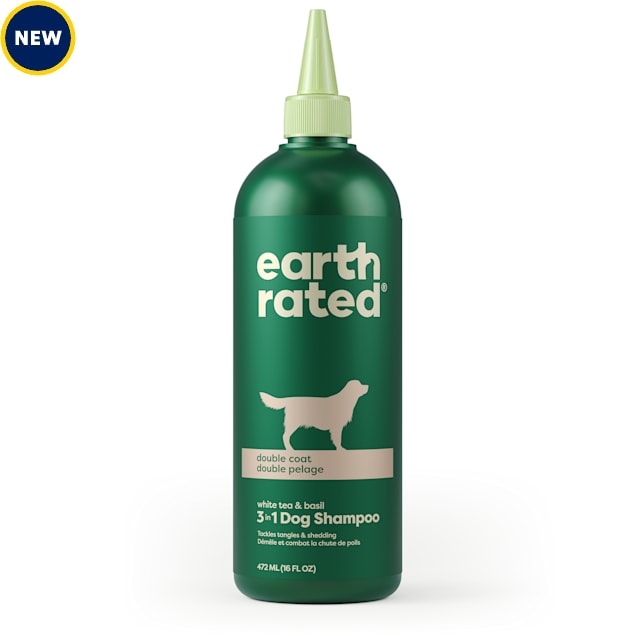 Earth Rated White Tea and Basil 3 in 1 Double Coat Dog Shampoo, 16 fl. oz. - Carousel image #1