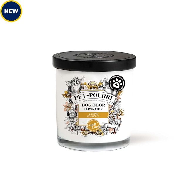 Pet-Pourri Canine Coconut Vanilla Sandalwood Cat Odor Eliminator Candle, 7.5 oz. - Carousel image #1