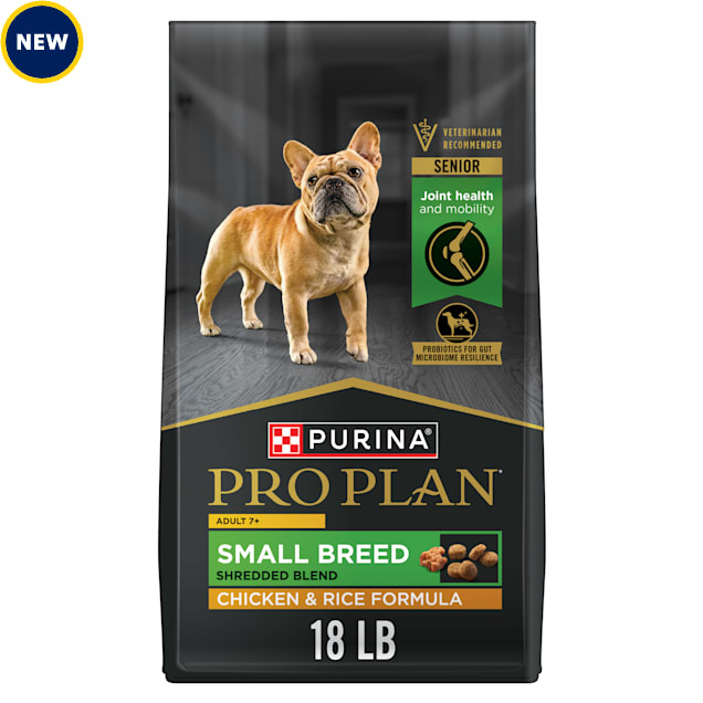 Purina Pro Plan Complete Essentials Small Breed 7 Plus Shredded Blend Chicken and Rice Formula Senior Dry Dog Food, 18 lbs. - Carousel image #1
