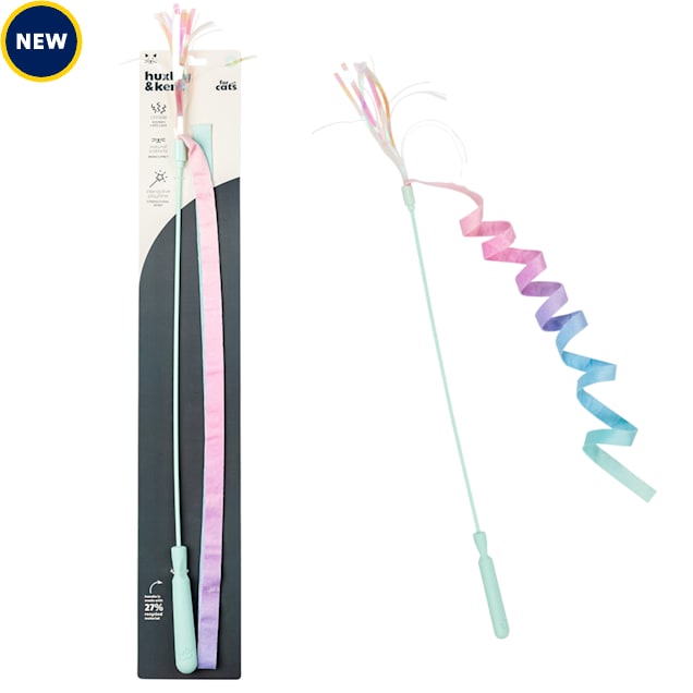Huxley & Kent Pastel Dance & Lure Wand Cat Toy, Large - Carousel image #1
