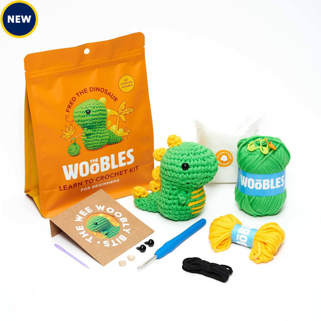 The Woobles Fred the Dino Crochet Kit - Carousel image #1