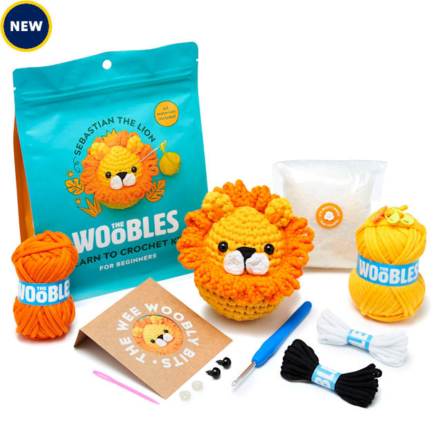 The Woobles Sebastian the Lion Crochet Kit - Carousel image #1