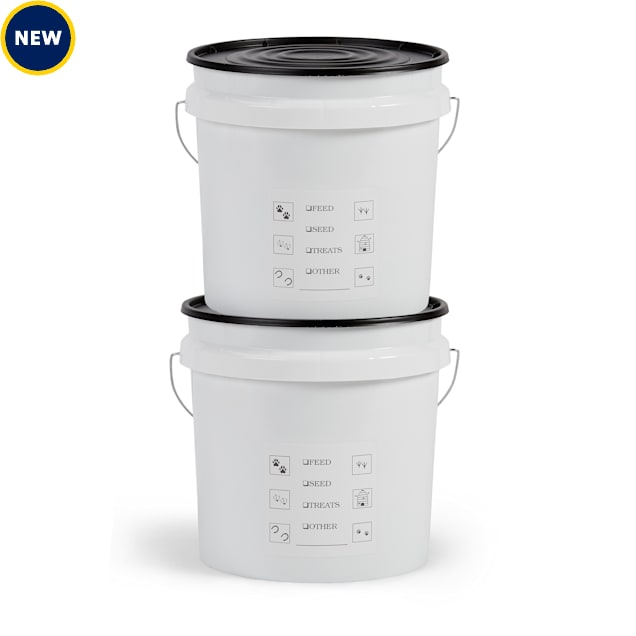 United Solutions Bucket with Lid for Dry Dog Food Storage, 2 Gallon, Pack of 2 - Carousel image #1