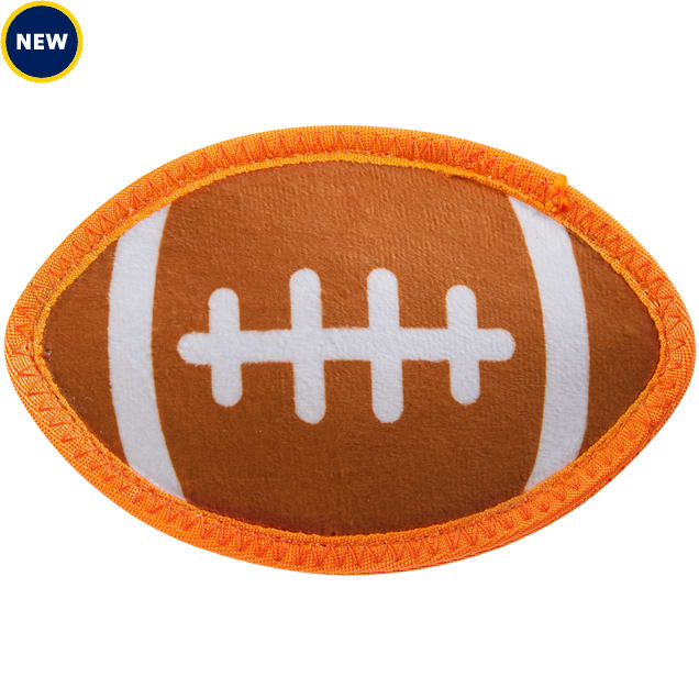 Outward Hound Brown Football with Two Tough Layers Skinz Durable Squeaky Dog Toy, Small - Carousel image #1