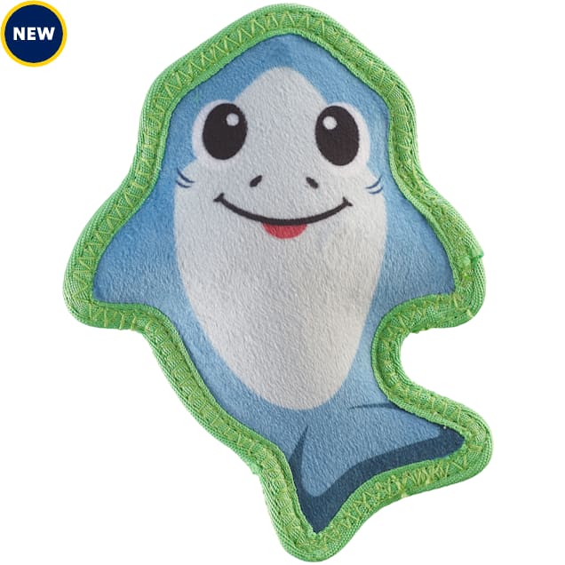 Outward Hound Blue Shark with Two Tough Layers Skinz Durable Squeaky Dog Toy, Small - Carousel image #1