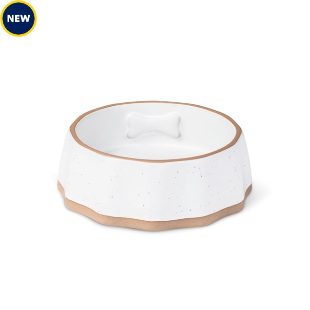 PetShop by Fringe Studio Speckled Bone Stoneware Pet Bowl, 1.5 Cups - Carousel image #1