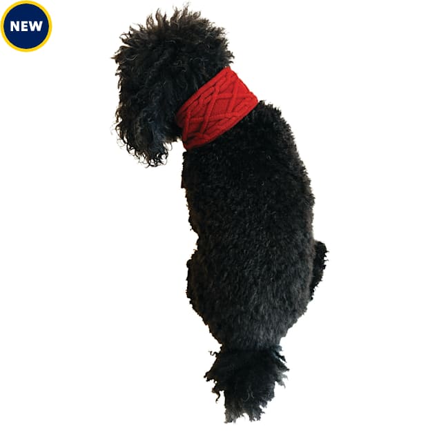 The Howls Cable Knit Dog Scarf, Small, Port - Carousel image #1