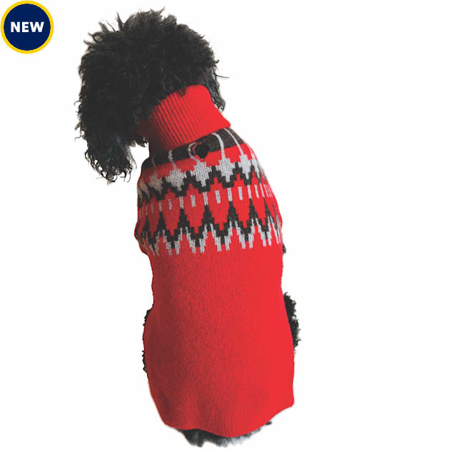The Howls Nordic Turtleneck Dog Sweater Large Red