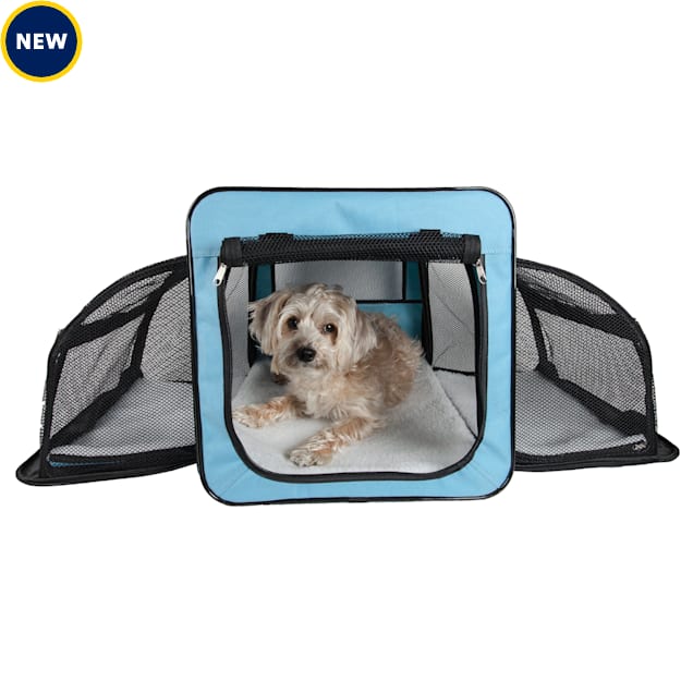 Pet Life Capacious Dual-Expandable Wire Folding Lightweight Collapsible Travel Pet Crate, X-Small - Carousel image #1