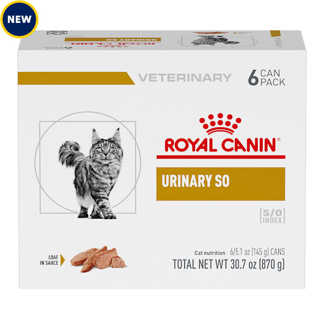 Royal Canin Veterinary Diet Urinary SO Loaf in Sauce Canned Wet Cat Food, 5.1 oz., Count of 6 - Carousel image #1