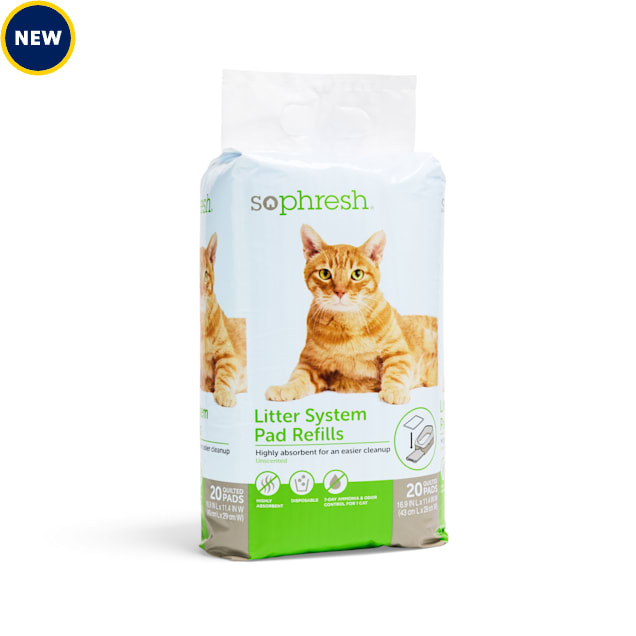 So Phresh Unscented Disposable Cat Litter Box Pads, Count of 20 - Carousel image #1