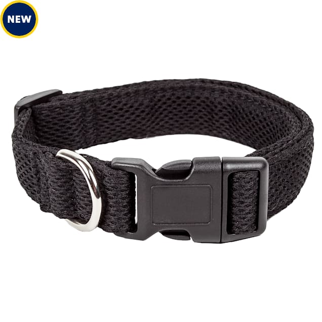 Pet Life 'Aero Mesh' 360 Degree Dual Sided Comfortable and Breathable Adjustable Mesh Dog Collar, Small, Black - Carousel image #1