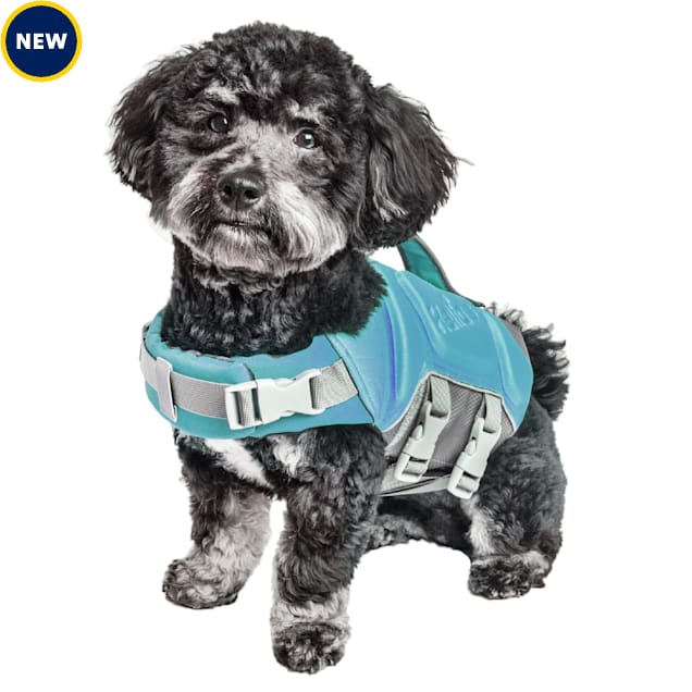 Dog Helios 'Tidal Guard' Multi Point Strategically Stitched Reflective Pet Life Jacket Vest, Small, Light Blue - Carousel image #1