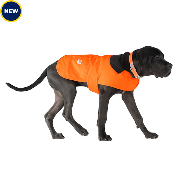 Carhartt Firm Duck Insulated Dog Chore Coat, Small, Hunter Orange - Carousel image #1