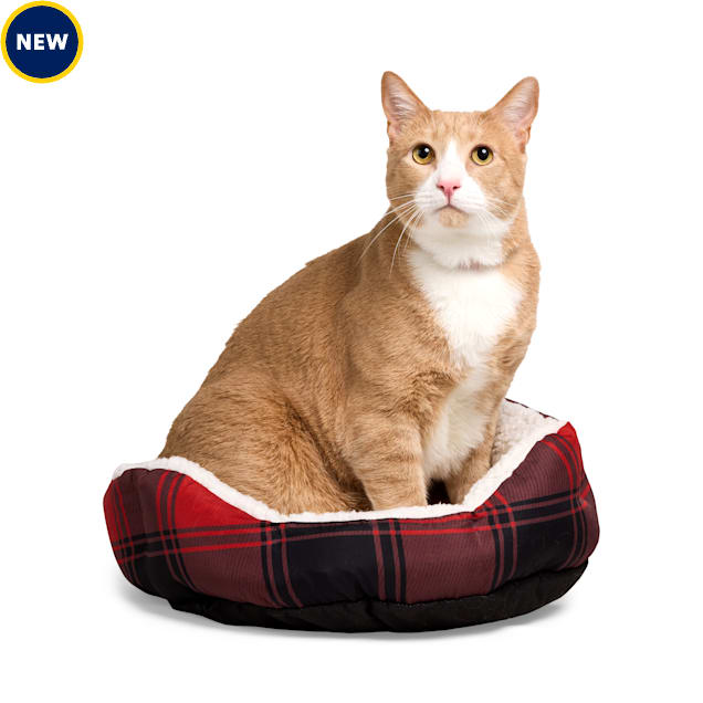 EveryYay Essentials Step-In Cat Bed, 16" H X 16" W X 5" H, Small, Buffalo Check - Carousel image #1