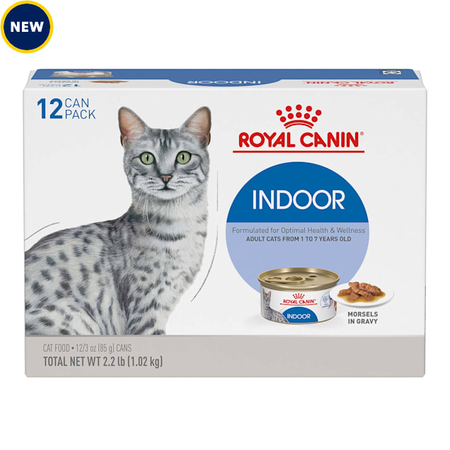 Royal Canin Feline Health Nutrition Adult Morsels in Gravy Wet Food for Indoor Cats Multipack, 3 oz., Count of 12 - Carousel image #1