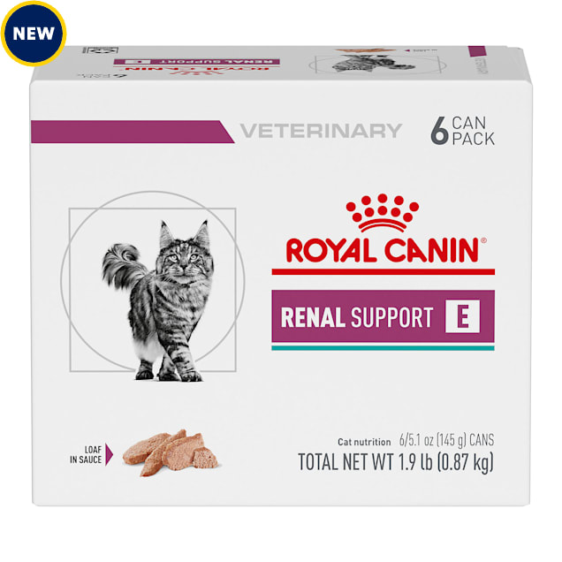 Royal Canin Veterinary Diet VDF Renal Support E Loaf in Sauce Can Cat Food Multipack, 5.1 oz., Count of 6 - Carousel image #1