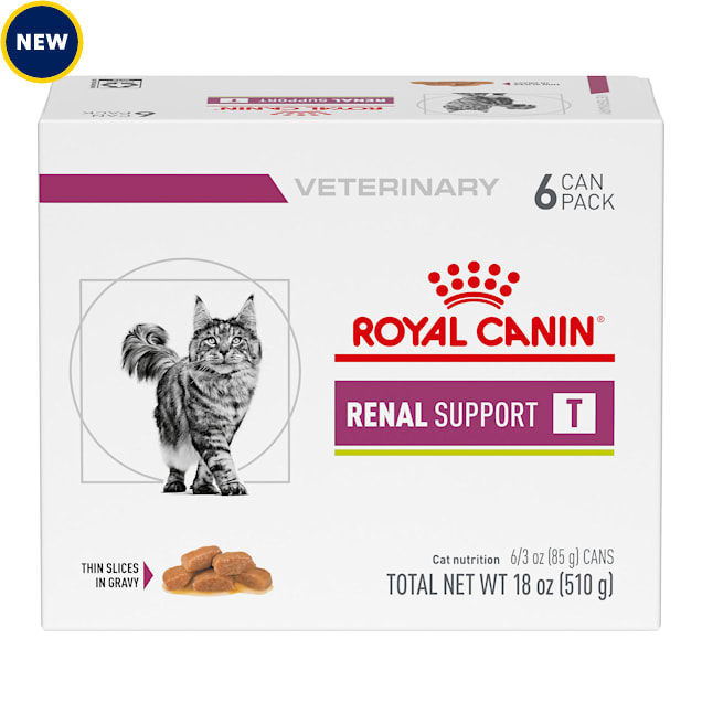 Royal Canin Veterinary Diet VDF Renal Support T Thin Slices in Gravy Can Cat Food Multipack, 3 oz., Count of 6 - Carousel image #1
