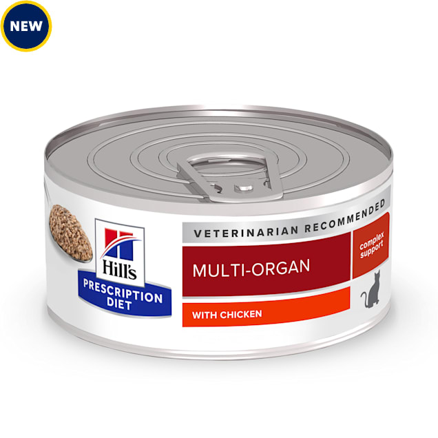Hill's Prescription Diet Multi-Organ Support Chicken Cat Wet Food, 5.5 oz., Case of 24 - Carousel image #1