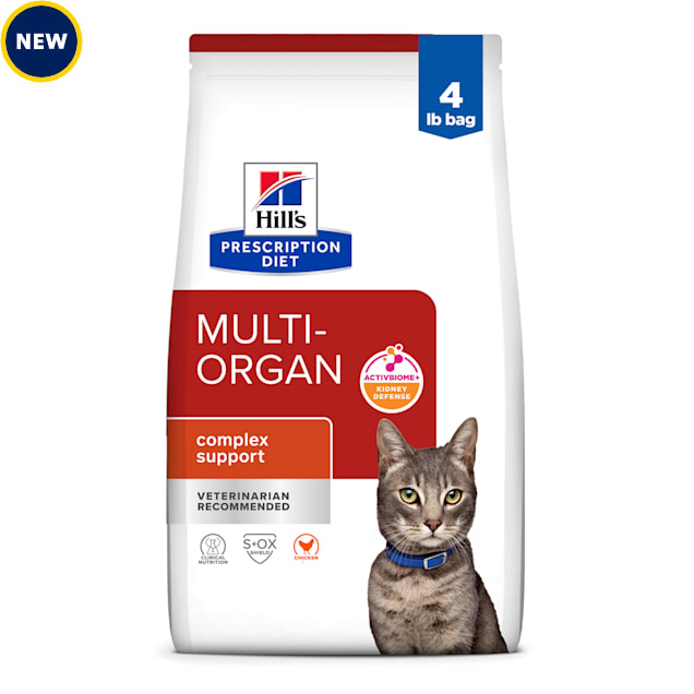 Hill's Prescription Diet Multi-Organ Support Chicken Dry Cat Food, 4 lbs. - Carousel image #1