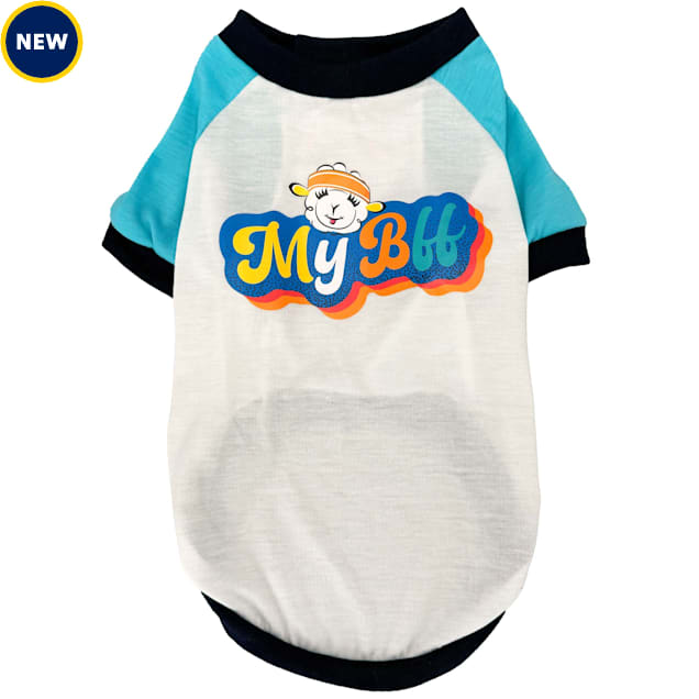 Multipet Internatonal Lamb Chop "My BFF" Dog Tee, White, X-Small - Carousel image #1