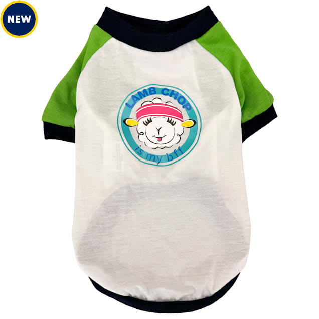 Multipet Internatonal Lamb Chop Bestie Dog Tee, White, X-Small - Carousel image #1