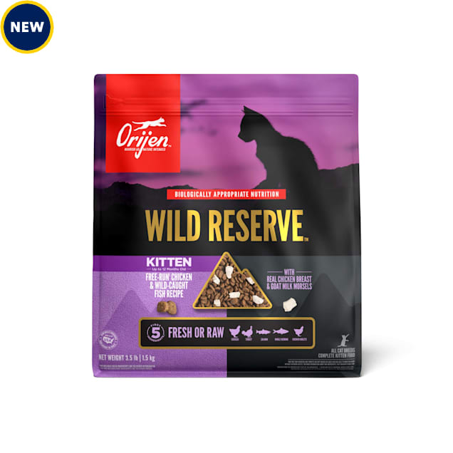 ORIJEN Wild Reserve Kitten Free-Run Chicken & Wild-Caught Fish Recipe Dry Cat Food, 3.5 lbs. - Carousel image #1