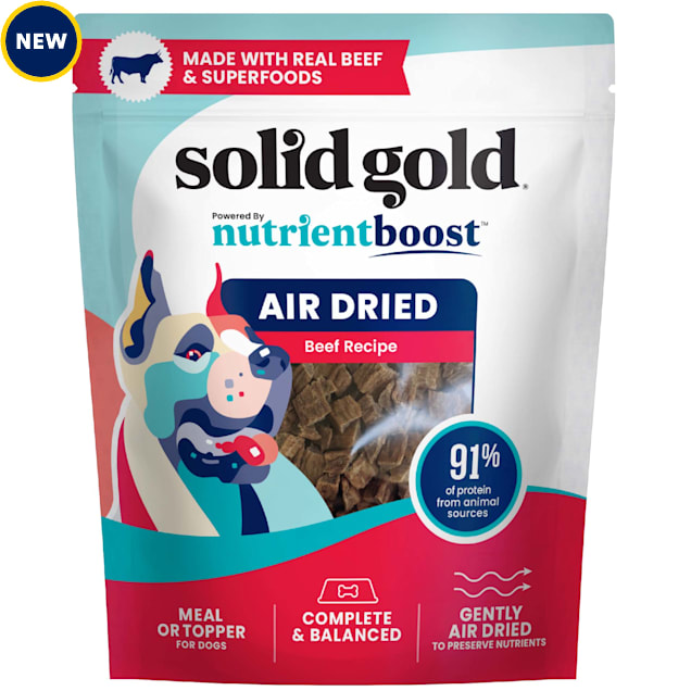 Solid Gold Beef Air Dried Topper Complete And Balanced Meal Topper for Dogs, 4 oz. - Carousel image #1