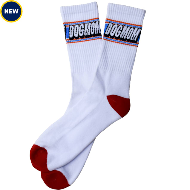 Zanden Dog Mom Crew Socks, Small/Medium, White - Carousel image #1