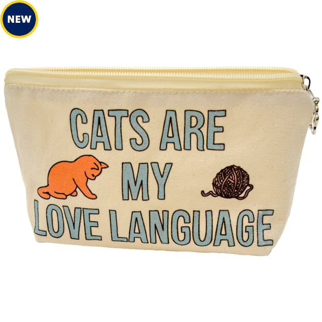 Zanden Cats Are My Love Language Natural Zip Pouch - Carousel image #1