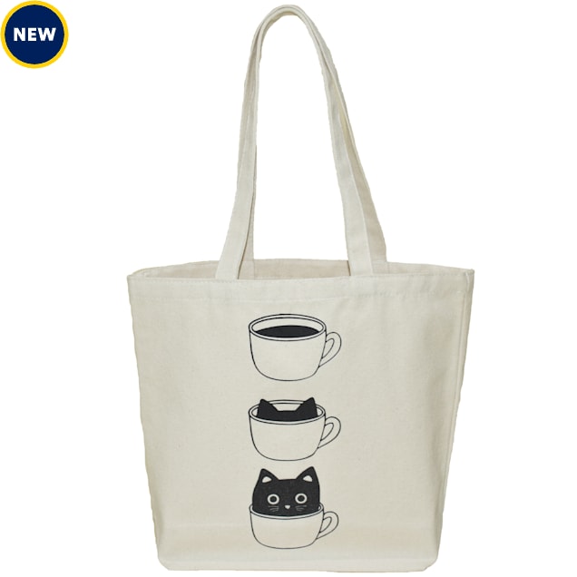 Zanden Coffee Cat Natural Tote Bag - Carousel image #1