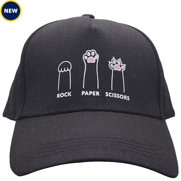 Zanden Cat Rock Paper Scissor Black Baseball Hat - Carousel image #1