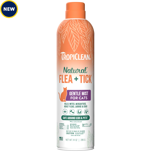 TropiClean Natural* Flea + Tick + Home Easy Mist Cat Spray, 14 oz. - Carousel image #1