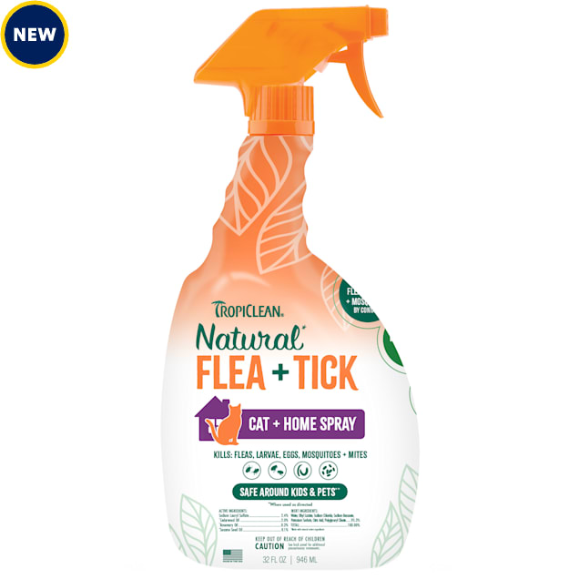 TropiClean Natural* Flea + Tick Home + Cat Spray, 32 oz. - Carousel image #1