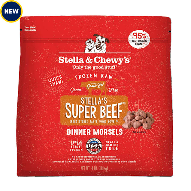 Stella & Chewy's Frozen Stella's Super Beef Morsels Dog Food, 4 lbs. - Carousel image #1