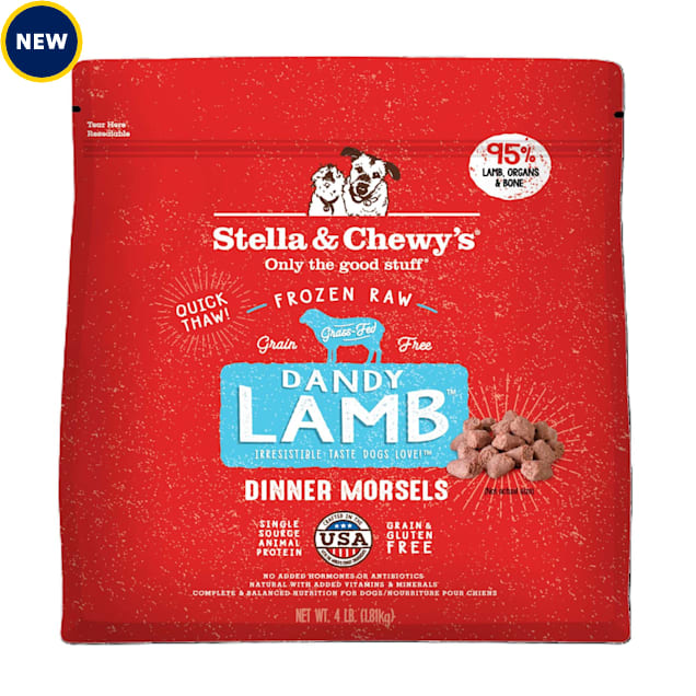 Stella & Chewy's Frozen Dandy Lamb Morsels Dog Food, 4 lbs. - Carousel image #1